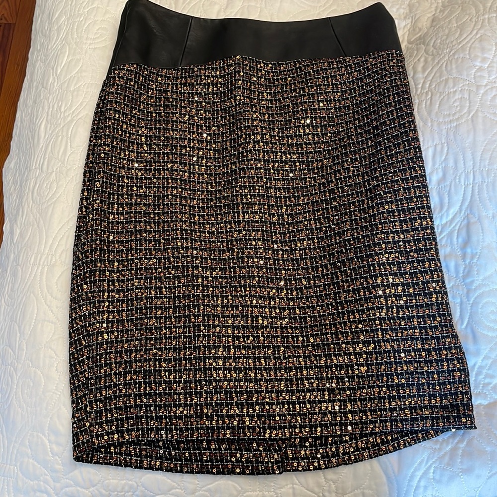 NWT The Limited black/gold sparkly skirt size 2